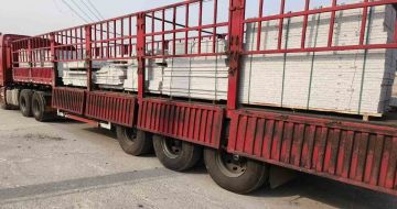 成都 白麻荔枝面外墙干挂，工厂装车日常