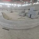 成都 芝麻白异形坐凳，自然面光面弧形加工