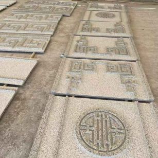 成都 白麻花岗岩外墙立面雕刻板