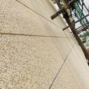 成都 黄金麻花岗岩荔枝面外墙干挂石材效果示例