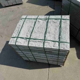 成都 白麻花岗岩石材自然面蘑菇石成品