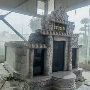 成都 芝麻白墓碑效果展示图