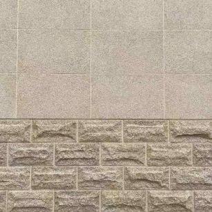 成都 黄金麻自然面蘑菇石配荔枝面干挂