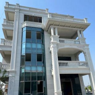 成都 白麻花岗岩别墅外墙干挂效果展示