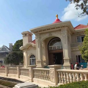 成都 黄金麻花岗岩欧式别墅