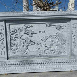成都 芝麻白大型照壁，屏风，影壁