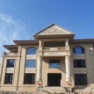 成都 黄金麻花岗岩别墅外墙干挂