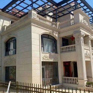 成都 黄金麻花岗岩荔枝面别墅外墙干挂