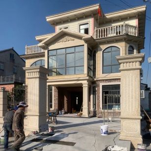 成都 黄金麻花岗岩荔枝面别墅外墙干挂私家专属