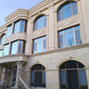 成都 黄金麻花岗岩别墅外墙干挂