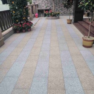 成都 黄金麻白麻荔枝面庭院铺装展示