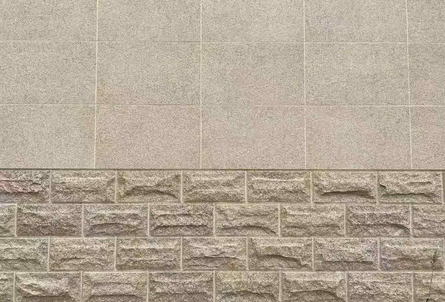 成都 黄金麻自然面蘑菇石配荔枝面干挂