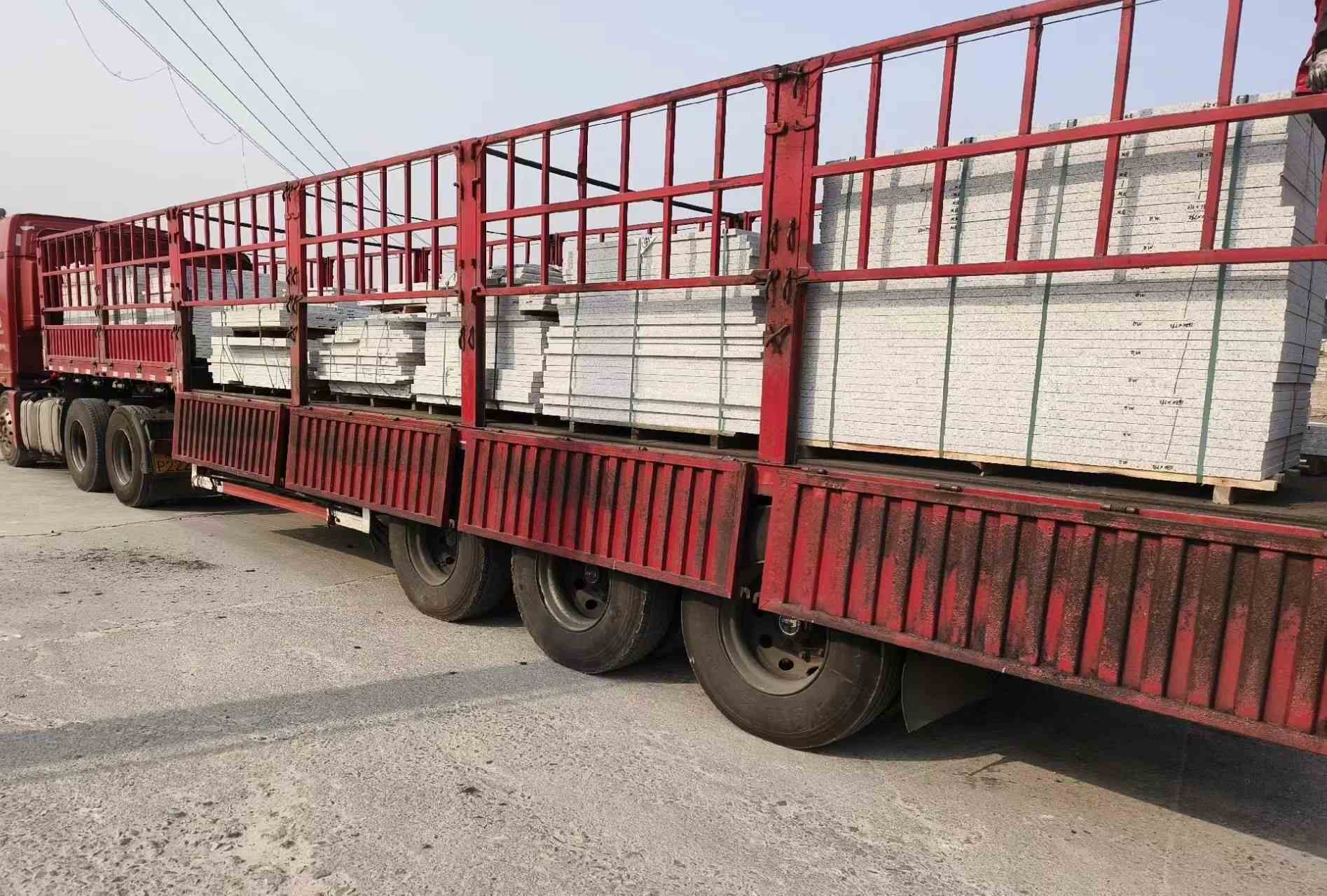 成都 白麻荔枝面外墙干挂，工厂装车日常