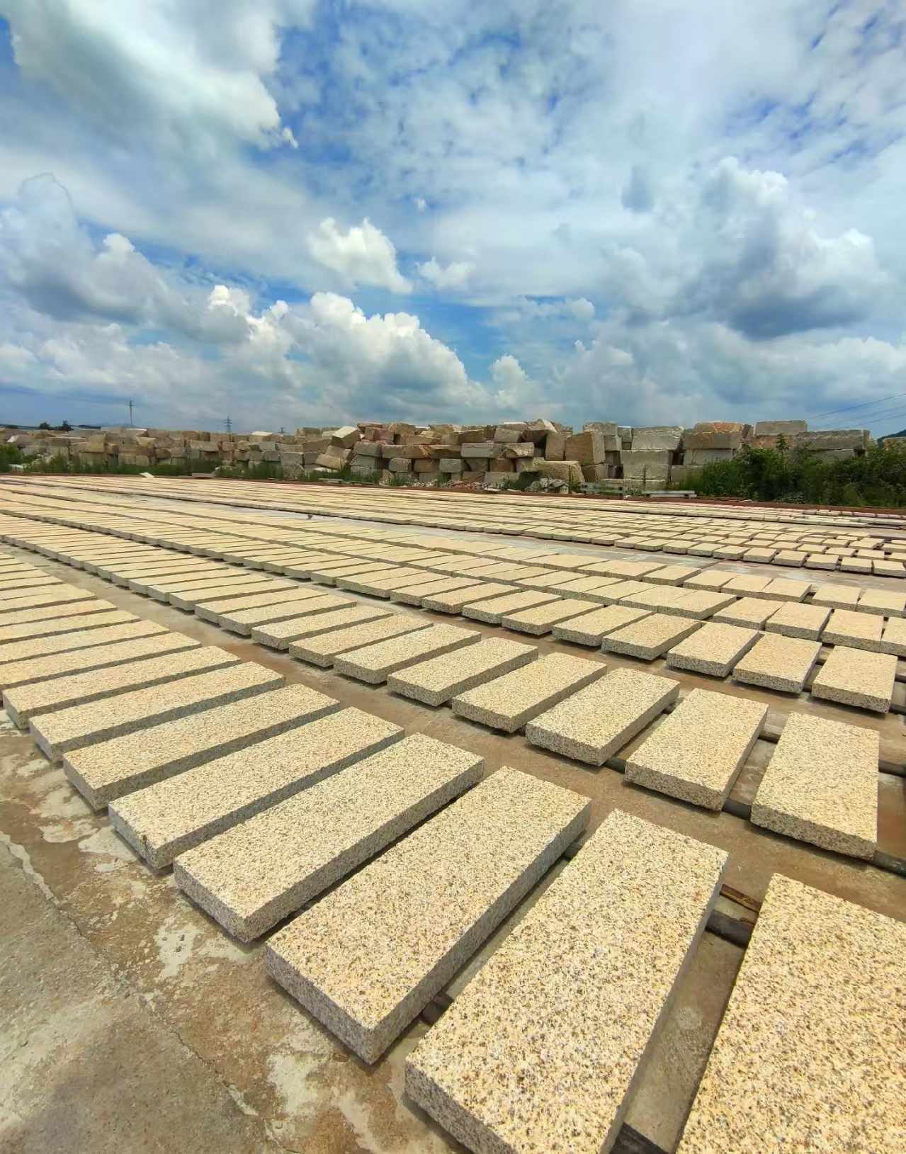 成都 黄金麻荔枝面花岗岩石材地铺石防护中