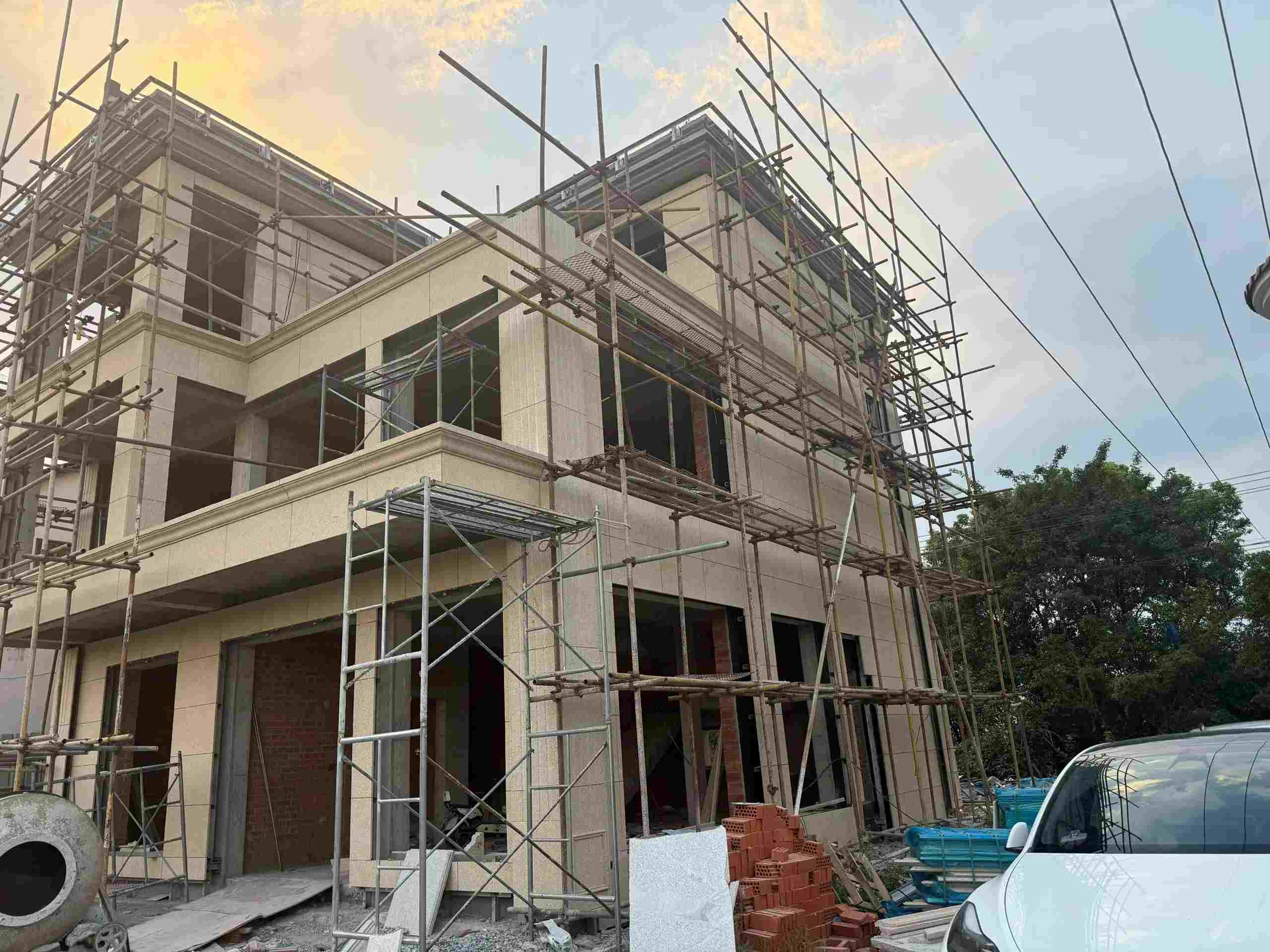 成都 黄金麻荔枝面花岗岩外墙干挂