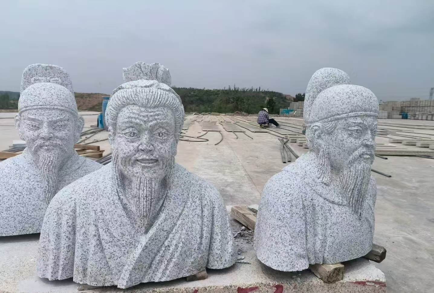 成都 白麻花岗岩石材人物立体雕刻