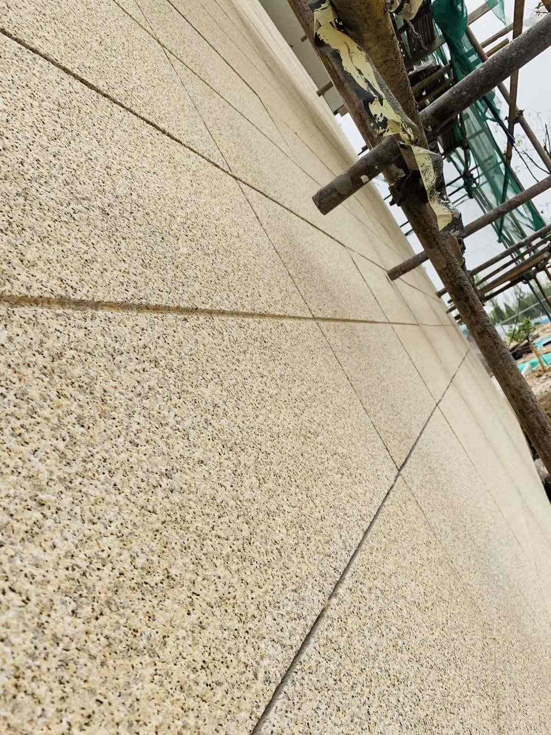 成都 黄金麻花岗岩荔枝面外墙干挂石材效果示例