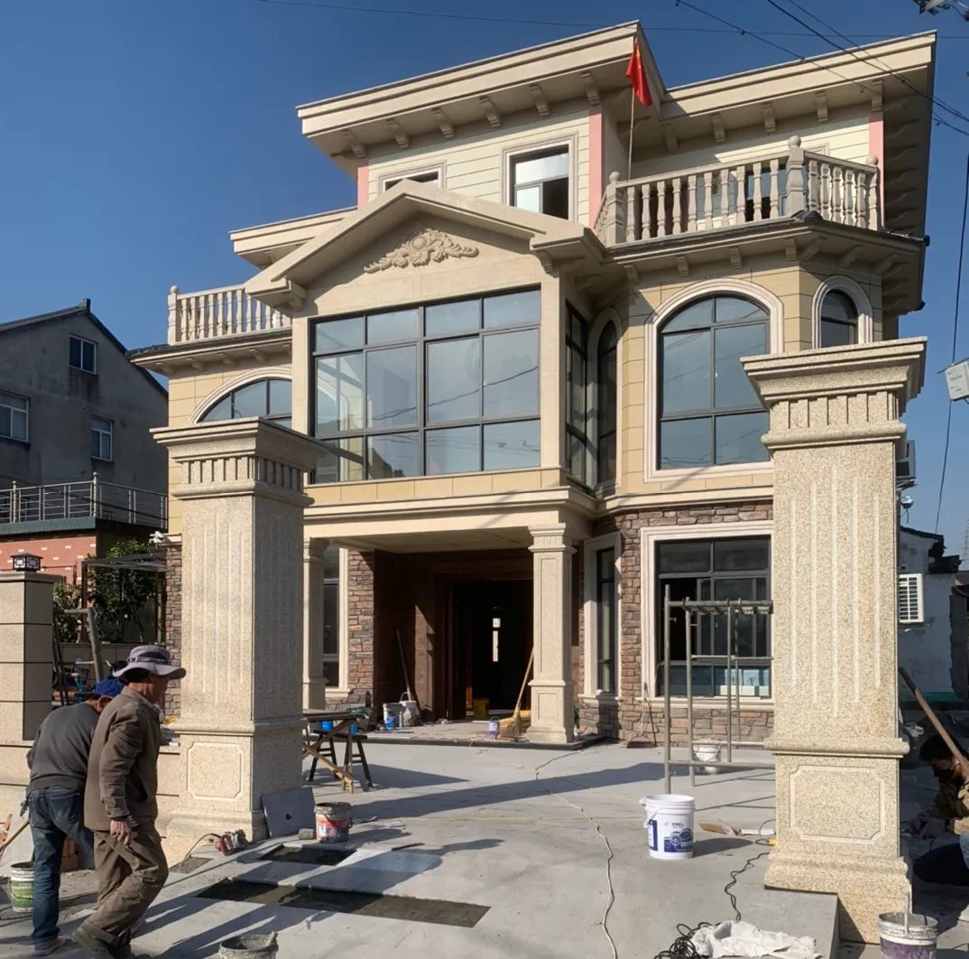 成都 黄金麻花岗岩荔枝面别墅外墙干挂私家专属