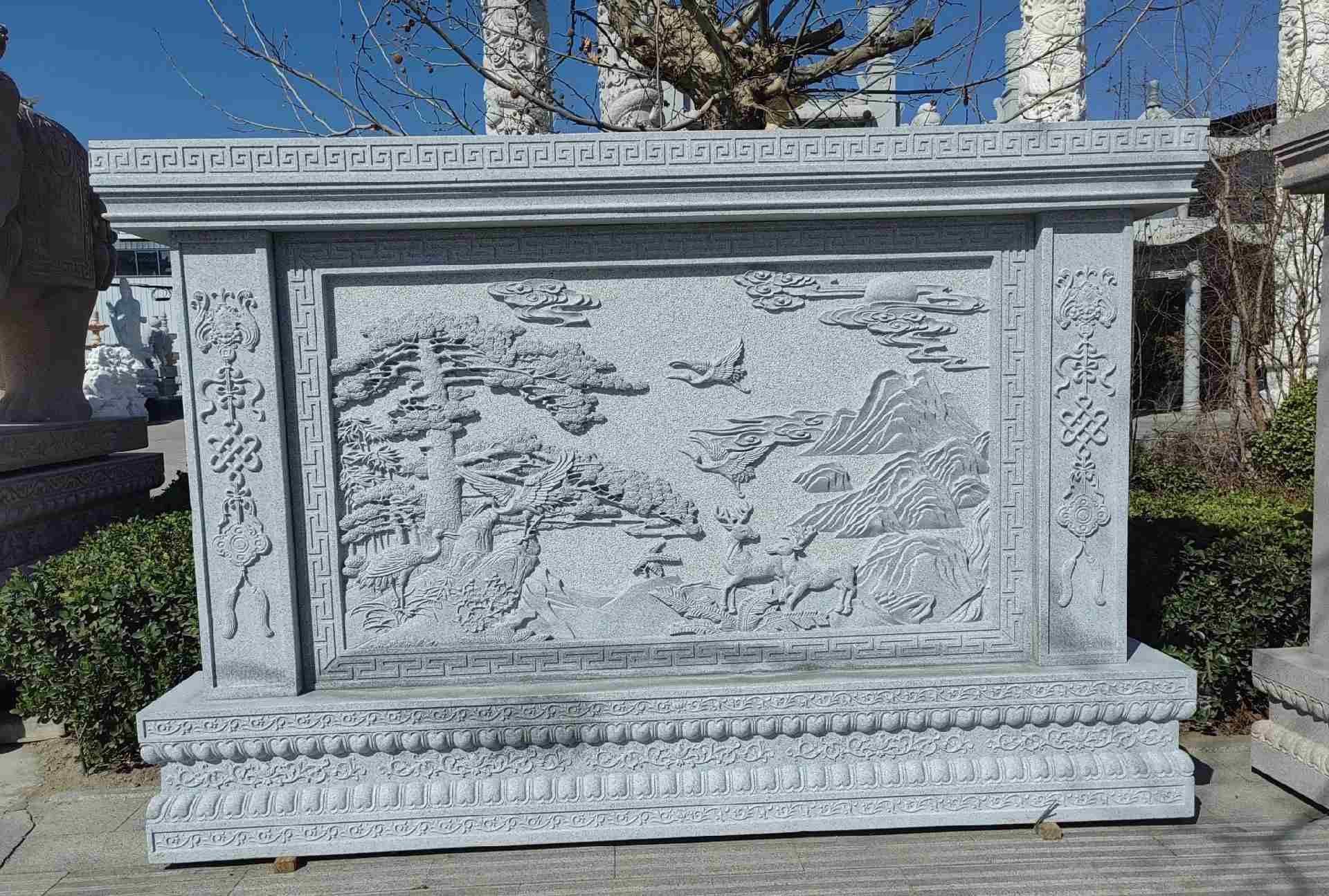 成都 芝麻白大型照壁，屏风，影壁